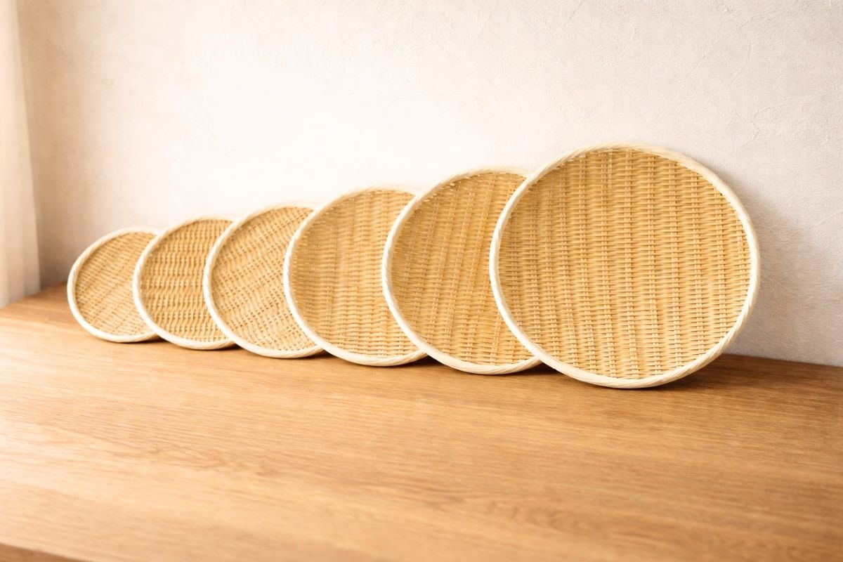 日本製 竹の盆ざる