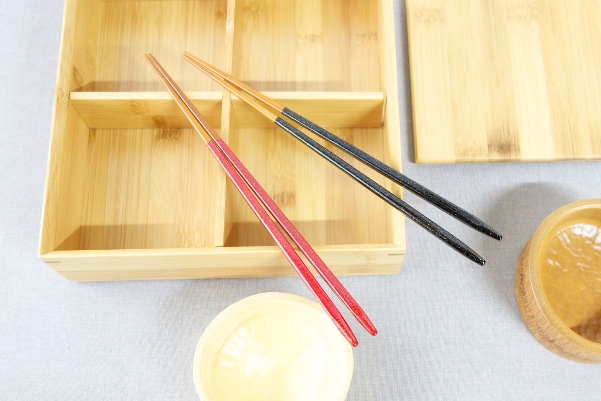 金砂塗角天丸箸